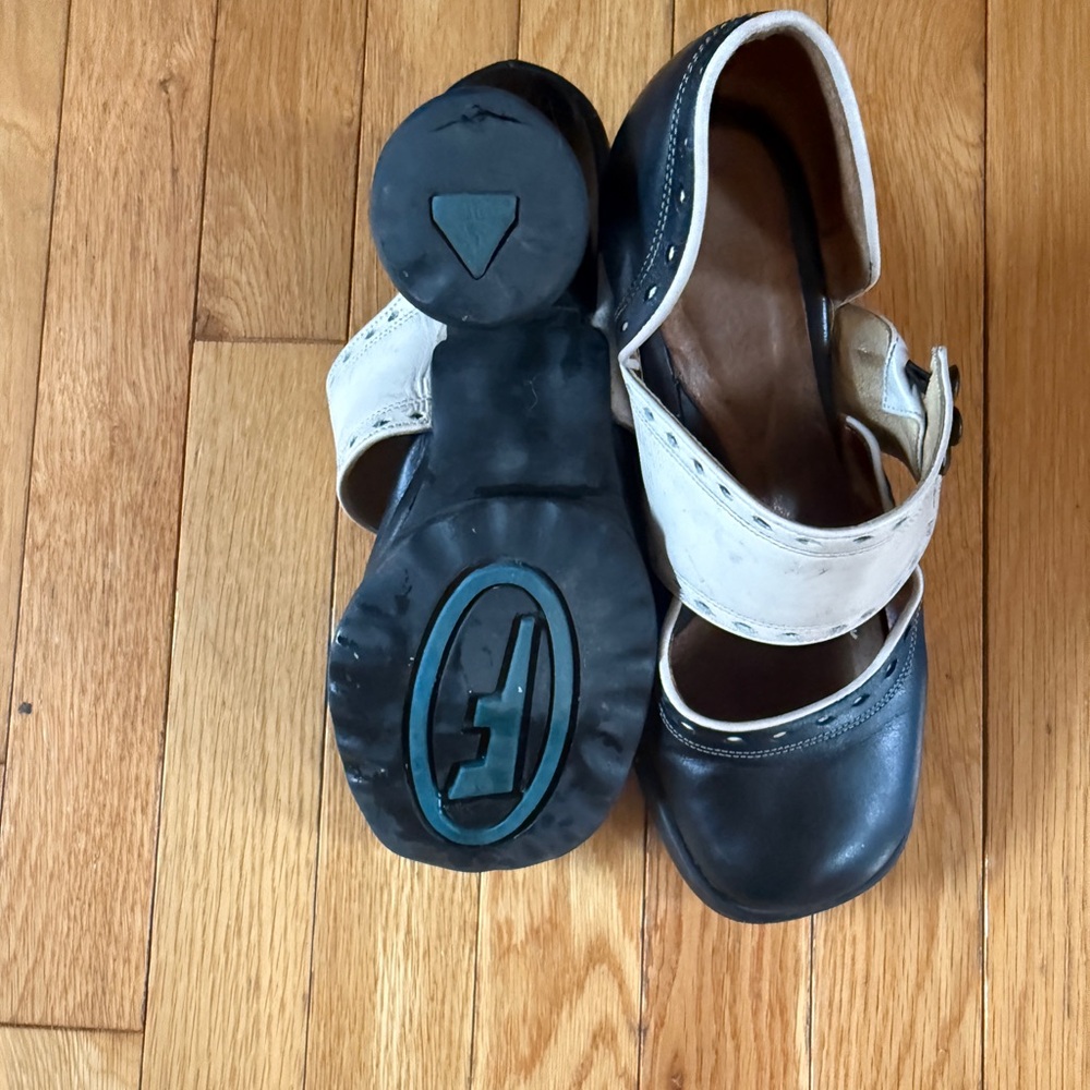 John Fluevog Black and White Heels
